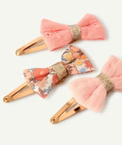Lot de 3 barrettes bébé fille avec noeuds