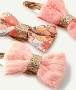 Lot de 3 barrettes bébé fille avec noeuds