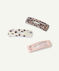 Lot de 3 barrettes bébé fille imprimées