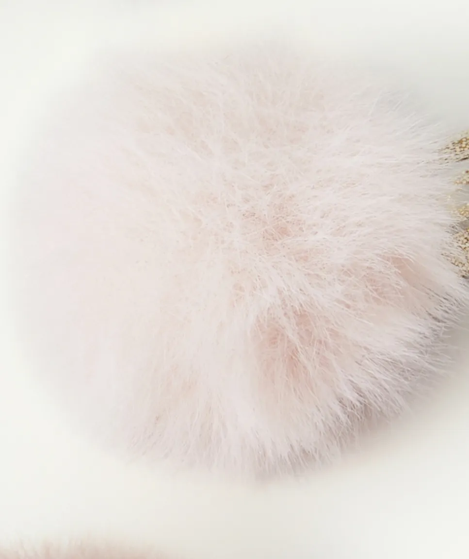 Lot de 3 barrettes bébé fille pailletées avec pompons