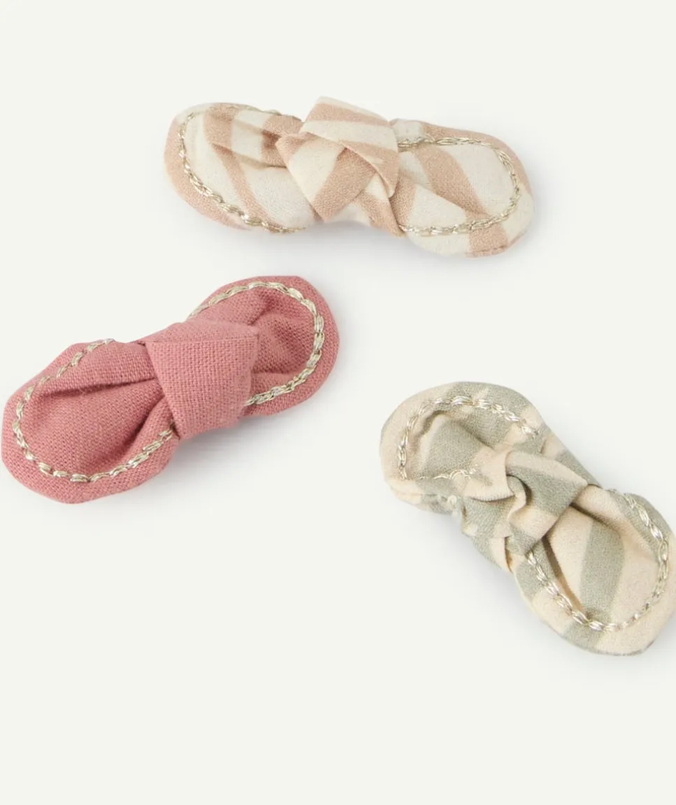 Lot de 3 barrettes cheveux bébé fille nœuds