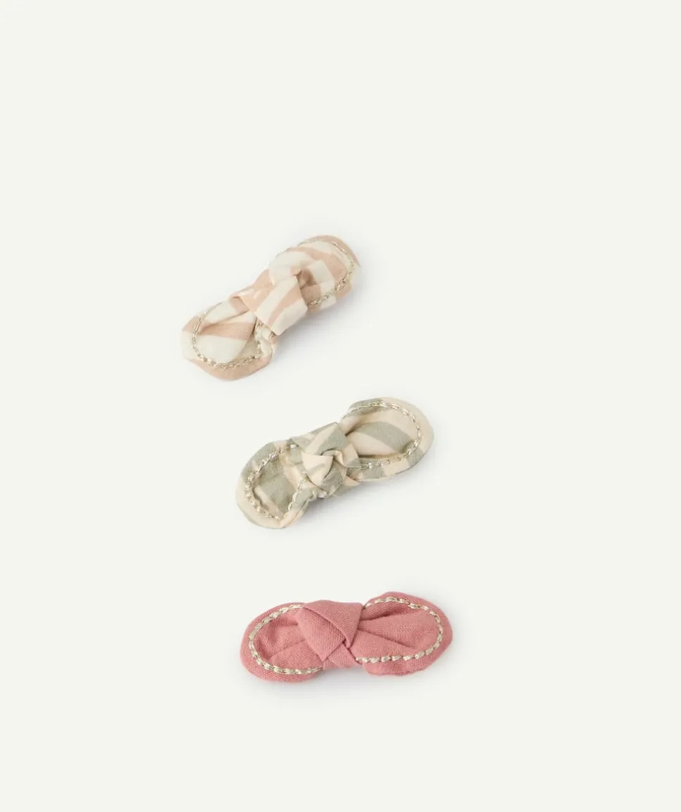 Lot de 3 barrettes cheveux bébé fille nœuds