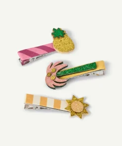 Lot de barrettes fantaisie multicolores