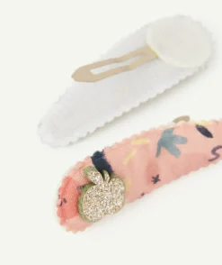 Lot de 2 barrettes plates bébé fille imprimées