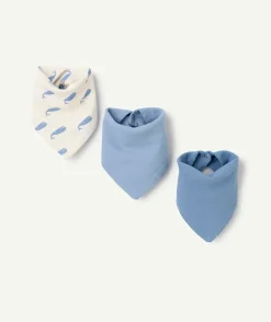 Lot de bavoirs bébé imprimé baleine
