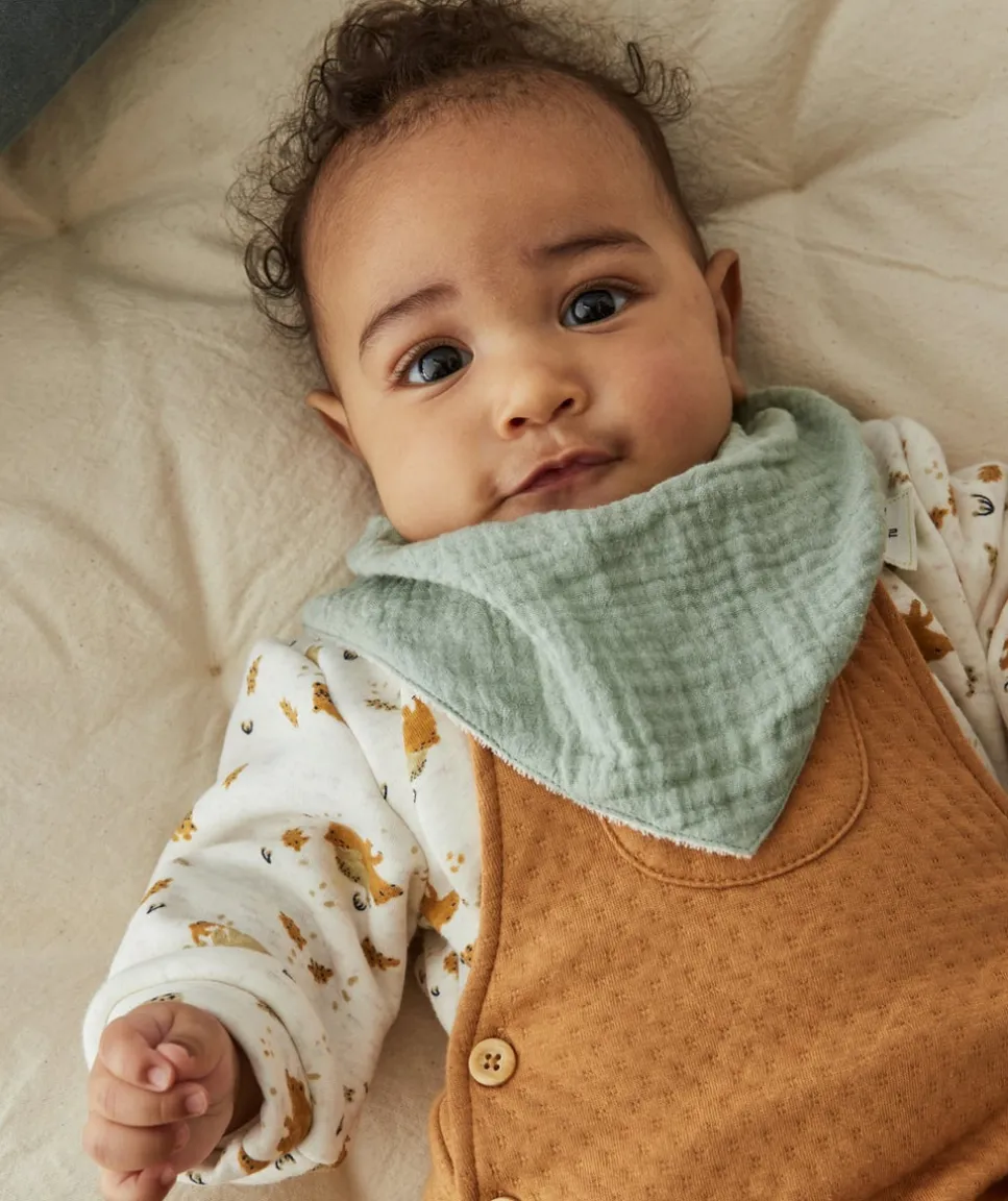 Lot de 3 bavoirs en gaze de coton bébé