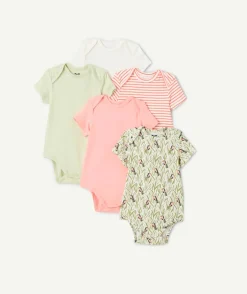 Lot de bodies bébé fille coton imprimés
