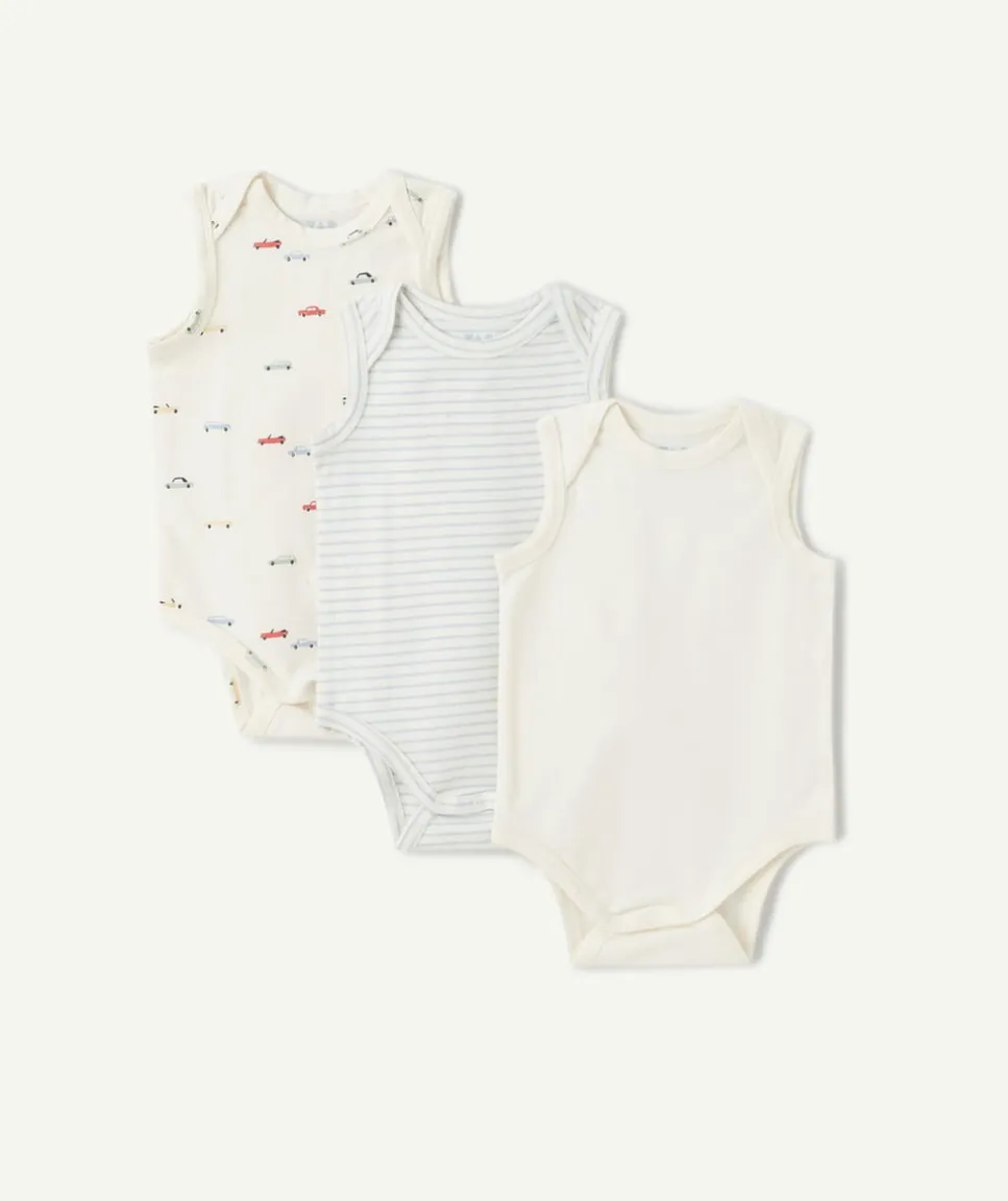 Lot de 3 bodies bébé garçon coton imprimé