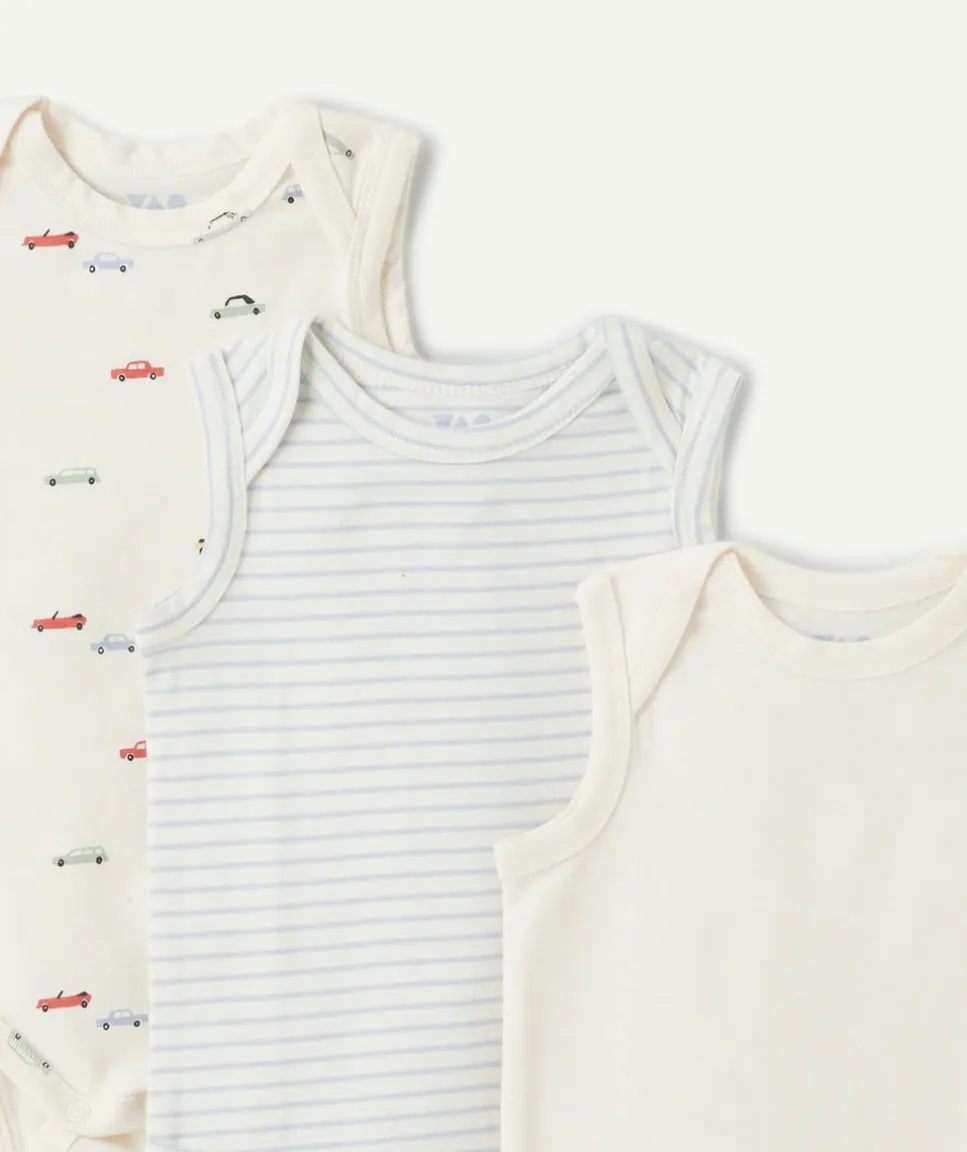 Lot de 3 bodies bébé garçon coton imprimé