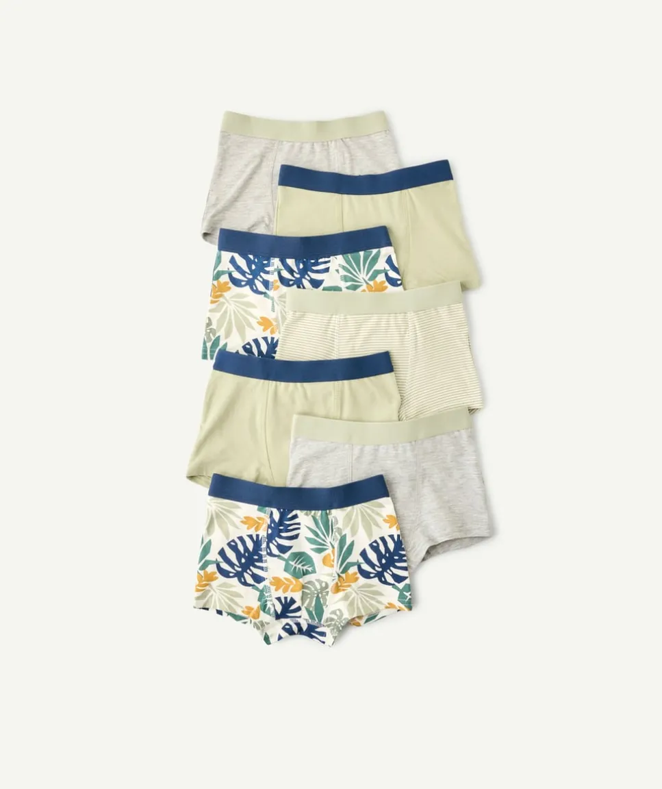 Lot de 7 boxers garçon imprimé tropical
