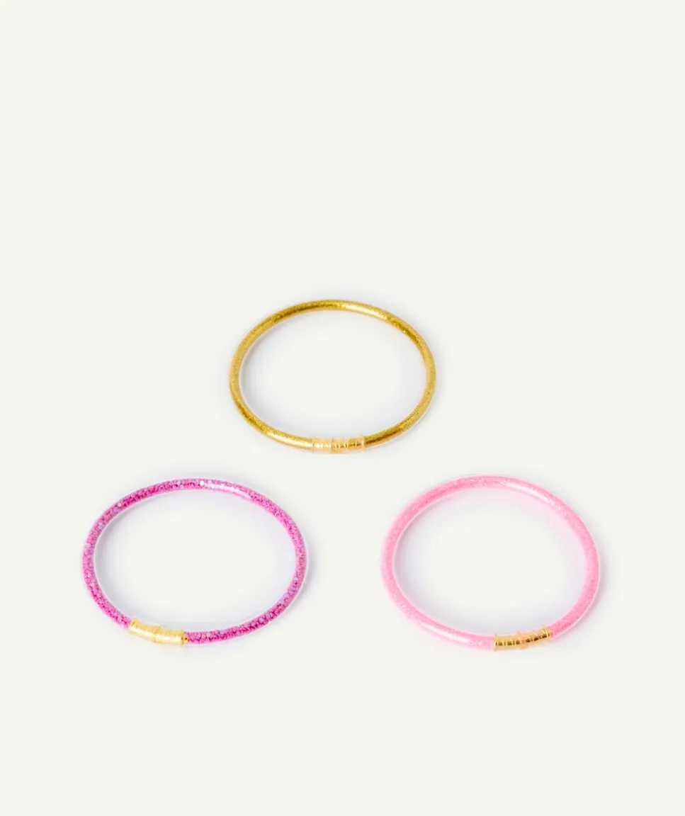 Lot de bracelets fille colorés à paillettes