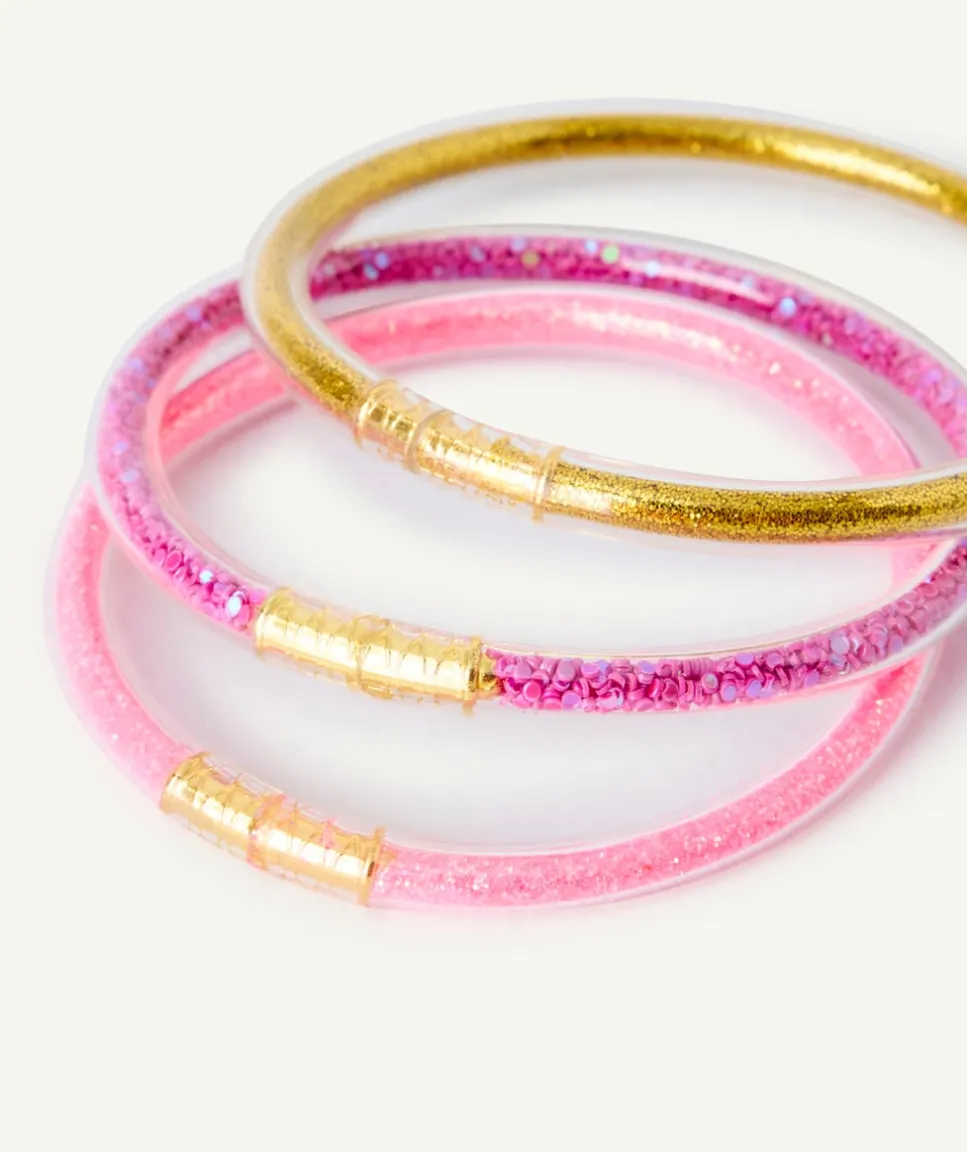 Lot de bracelets fille colorés à paillettes