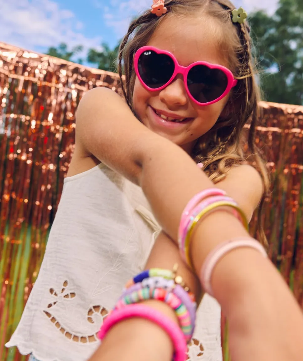 Lot de bracelets fille colorés à paillettes