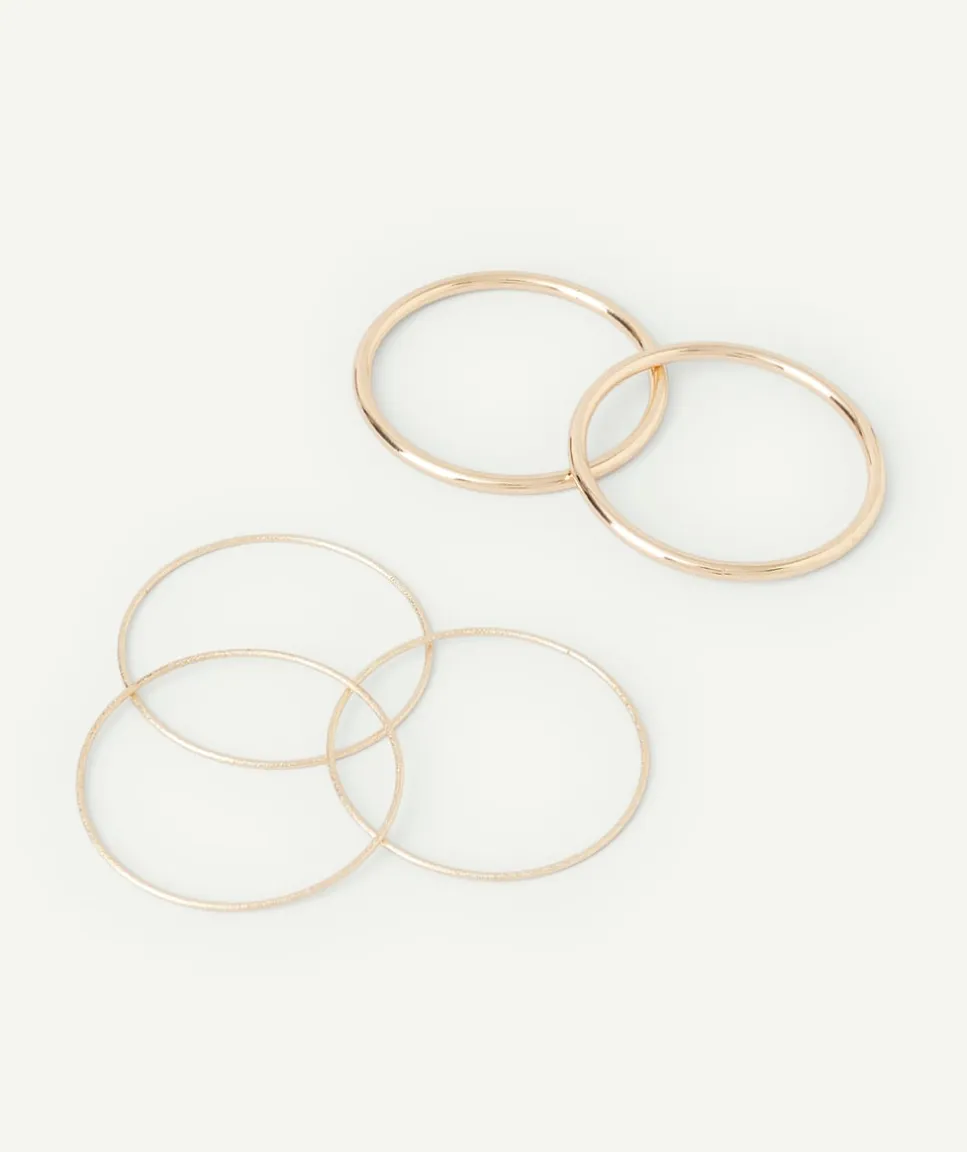 Lot de bracelets fins couleur dorés