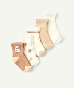 Lot de 5 chaussettes bébé garçon imprimées oursons