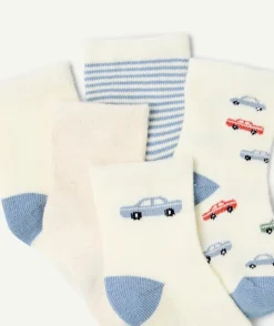 Lot de chaussettes bébé garçon imprimé voitures