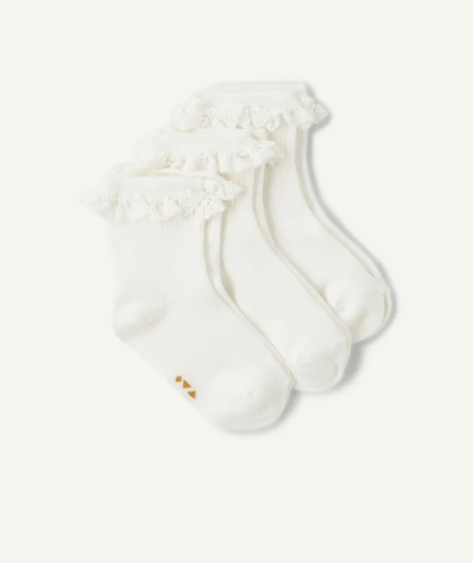 Lot de chaussettes blanches pour fille