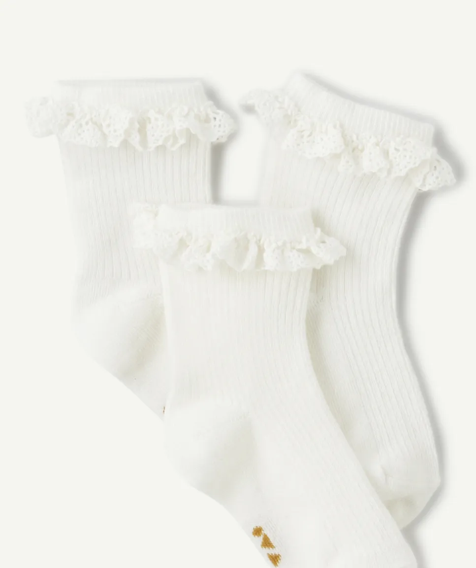 Lot de chaussettes blanches pour fille