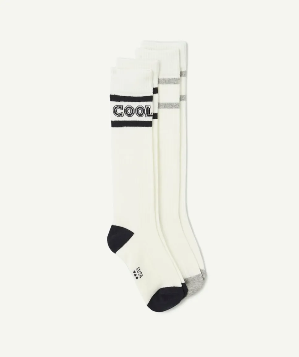 Lot de 2 chaussettes fille en fibres recyclées