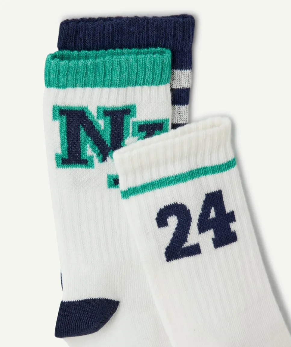 Lot de chaussettes garçon imprimé rayures