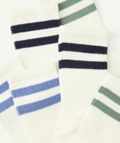 Lot de chaussettes unies à rayures