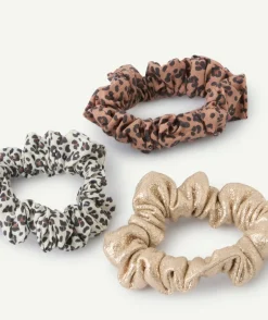 Lot de 3 chouchous bébé fille imprimé léopard