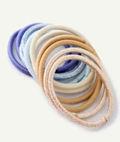 Lot de chouchous bleus et beiges fille