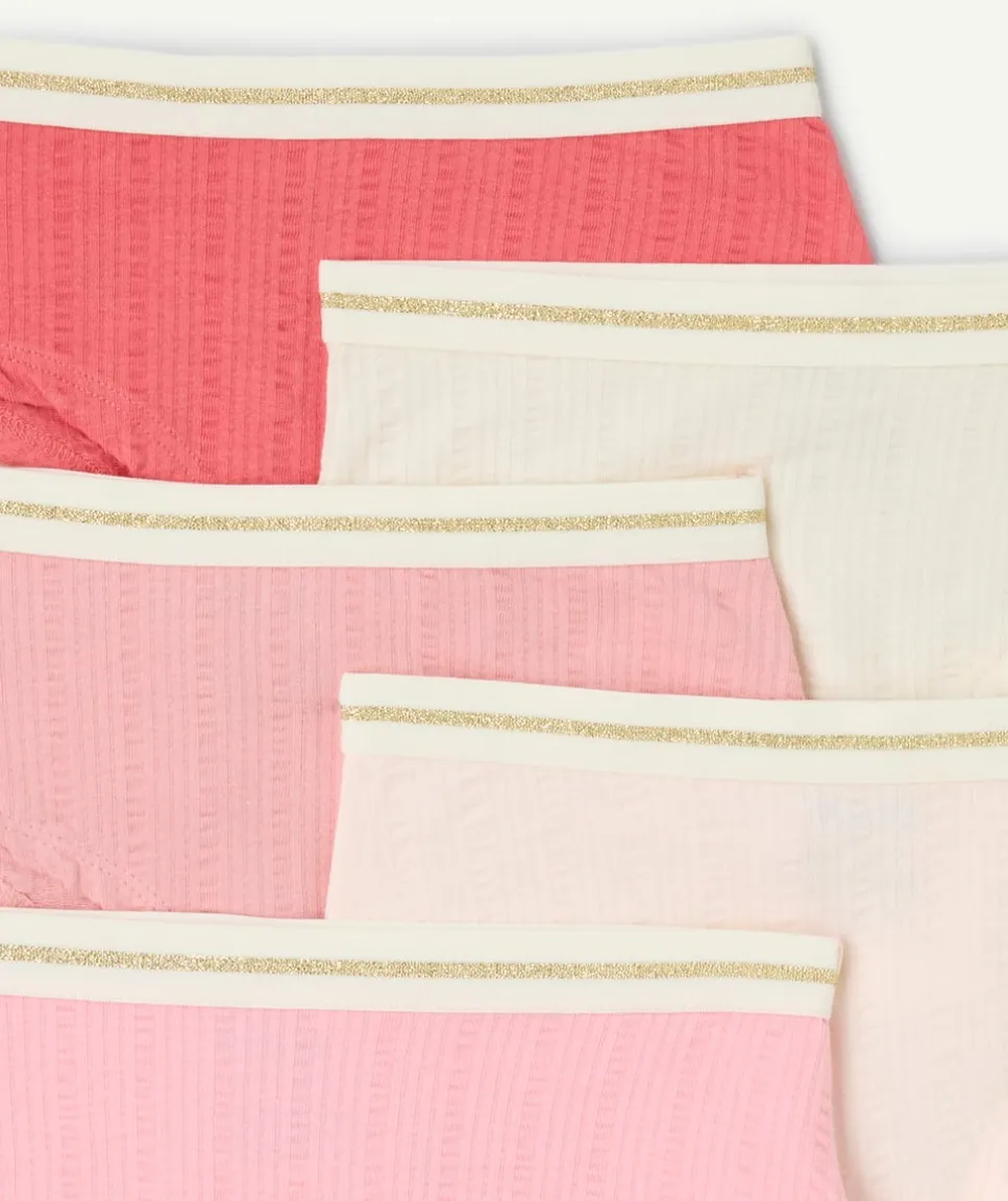 Lot de culottes fille coton colorées