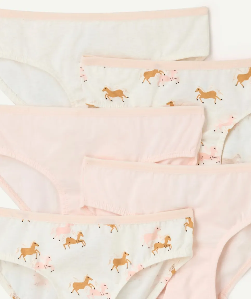 Lot de 5 culottes fille imprimé chevaux
