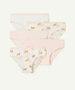Lot de 5 culottes fille imprimé chevaux