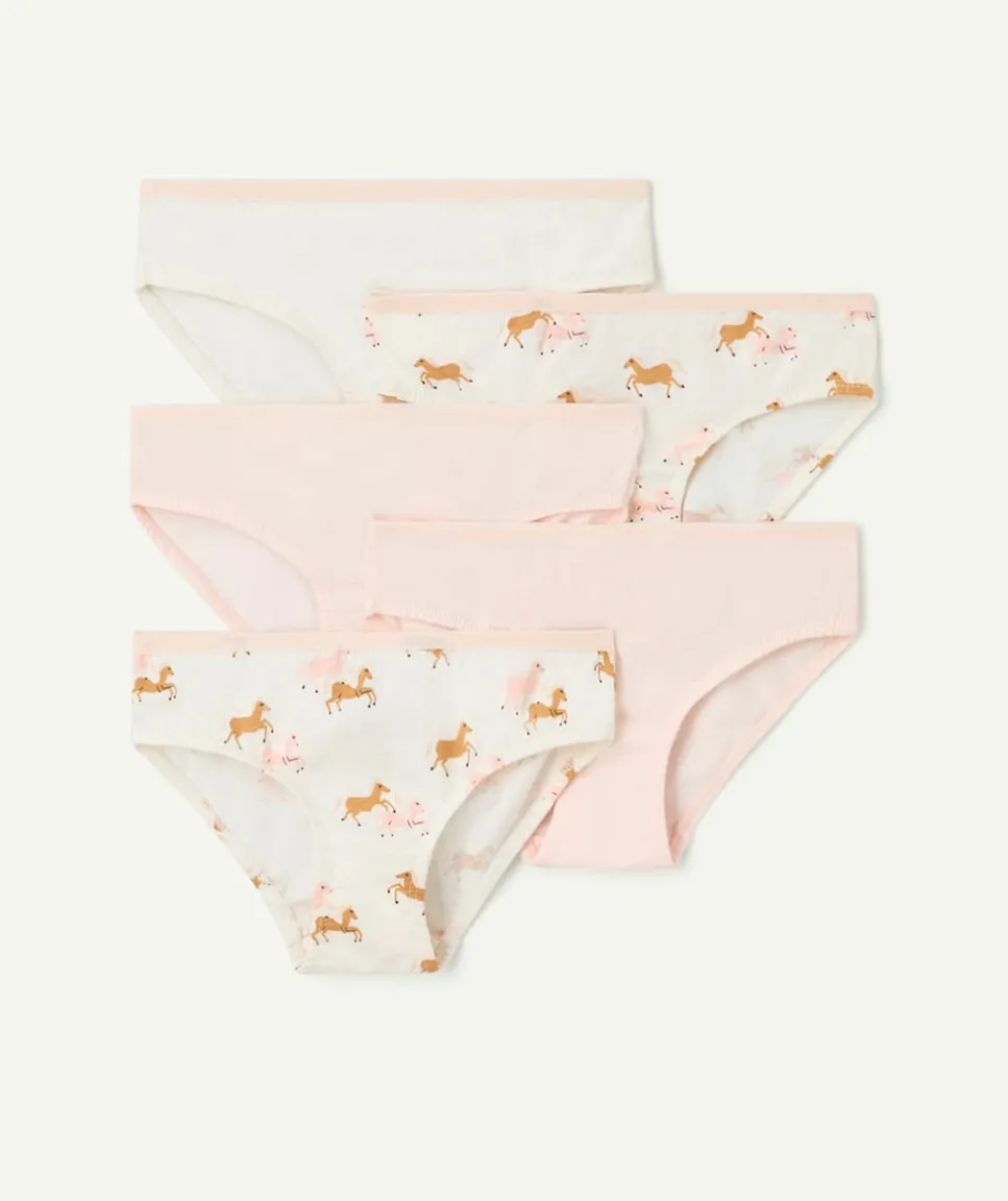 Lot de 5 culottes fille imprimé chevaux