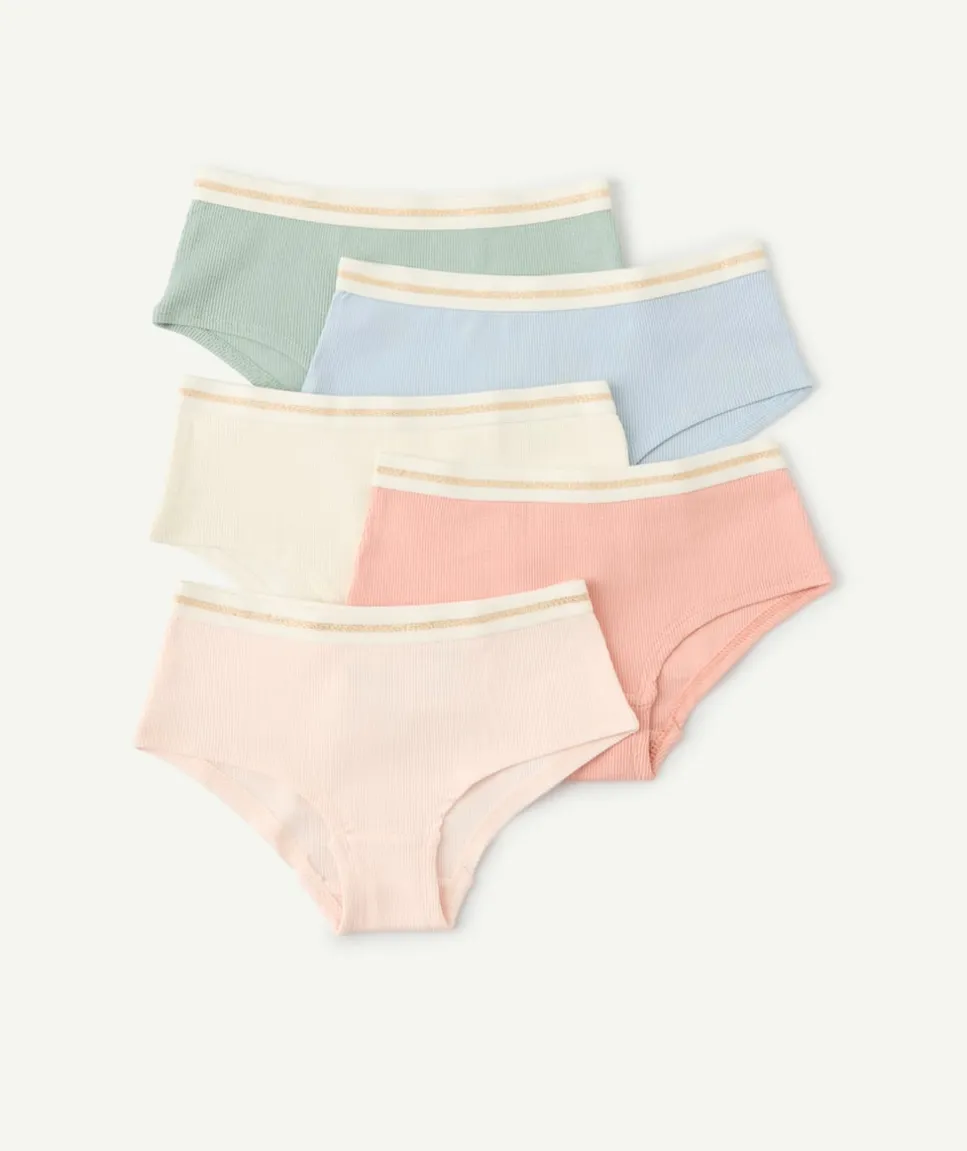 Lot de 5 culottes pastel fille