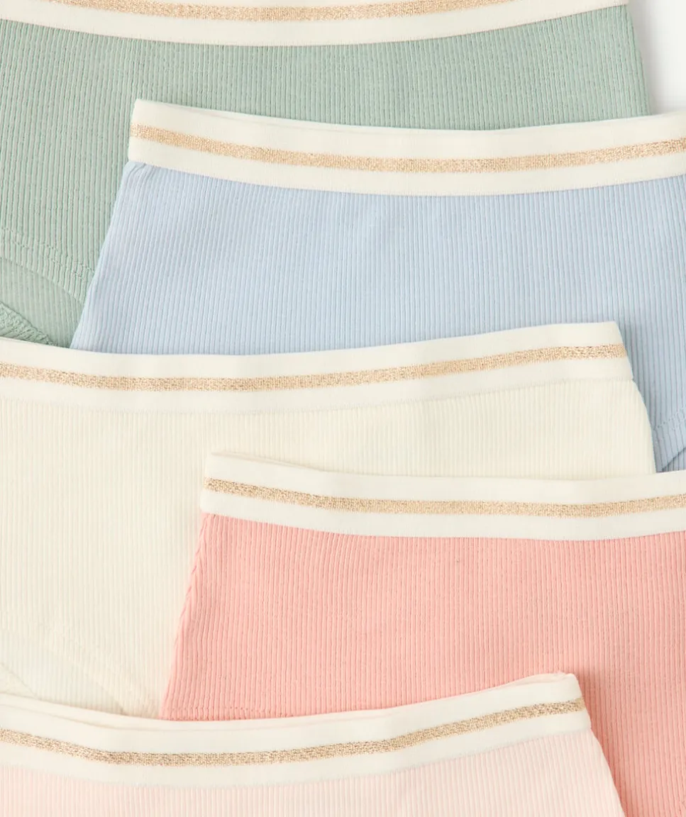 Lot de 5 culottes pastel fille