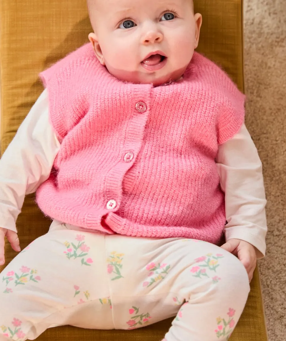 Lot de 2 leggings bébé fille imprimé et rose