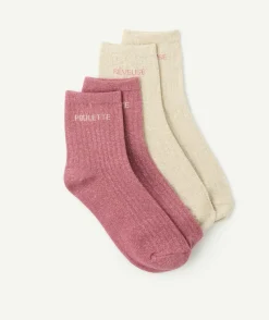 Lot de 2 paires de chaussettes fille