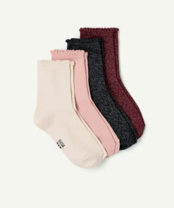 Lot de 4 paires de chaussettes fille