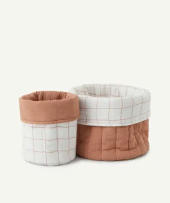 Lot de paniers de rangement à carreaux