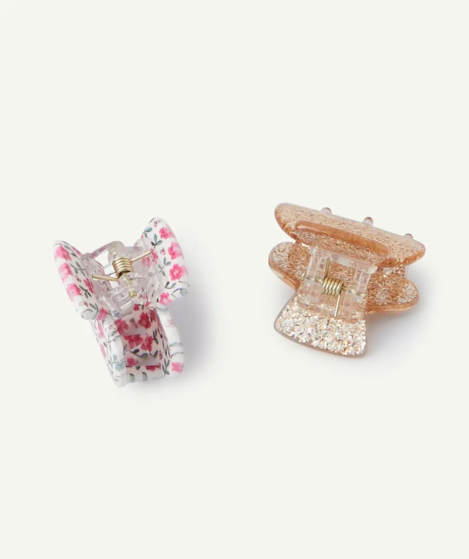 Lot de 2 pinces à cheveux imprimé fleuri