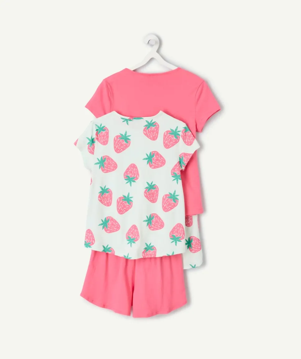 Lot de 2 pyjamas deux pièces fille coton imprimé