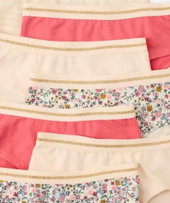 Lot de 7 shorties fille imprimé fleuri