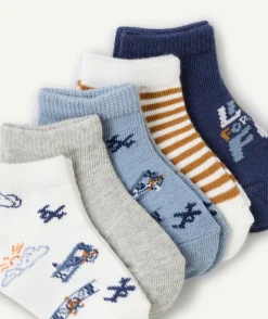 Lot de 5 socquettes bébé garçon thème nuages et avions