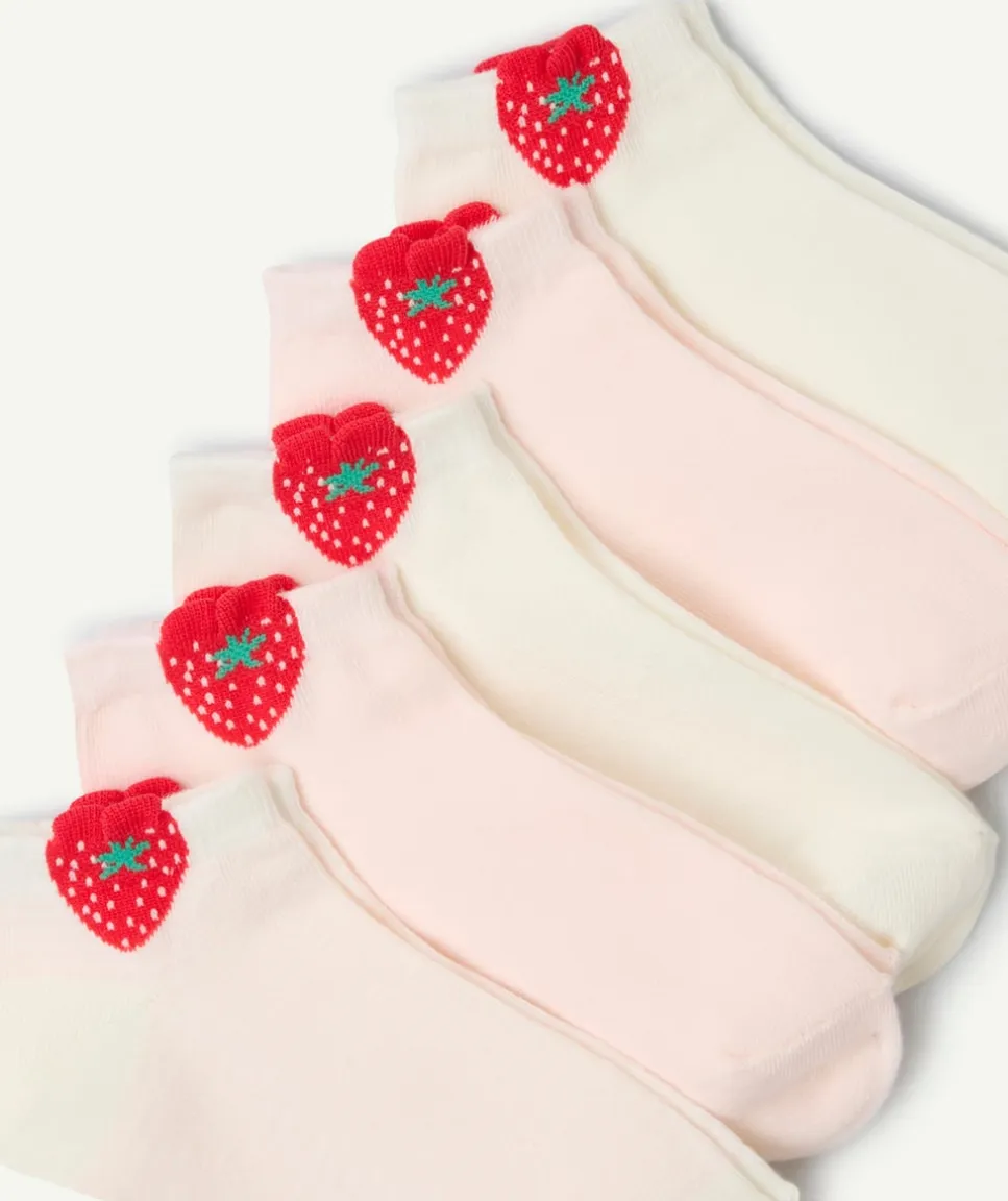 Lot de 5 socquettes fille motif fraise