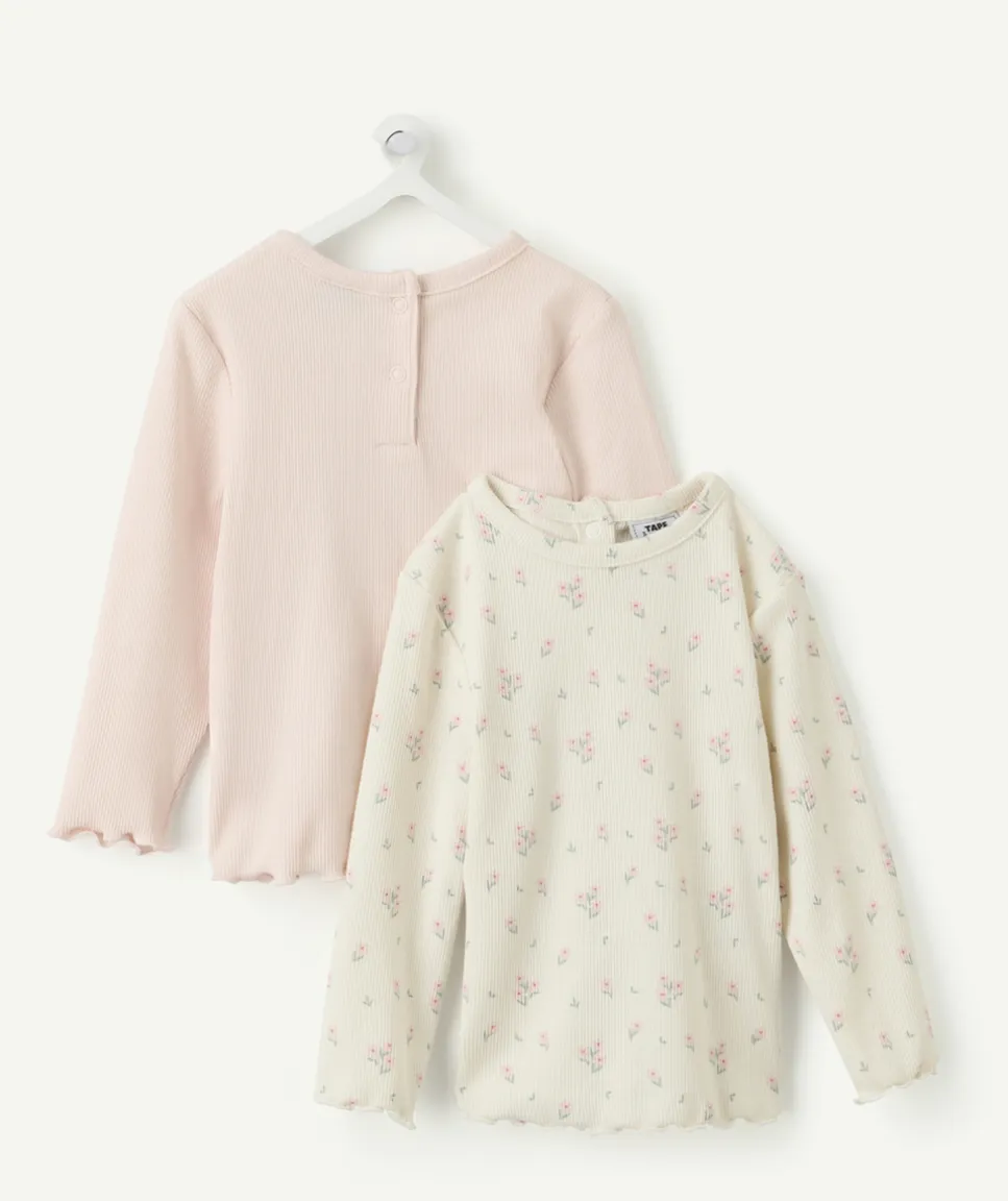 Lot de 2 t-shirts bébé fille imprimé