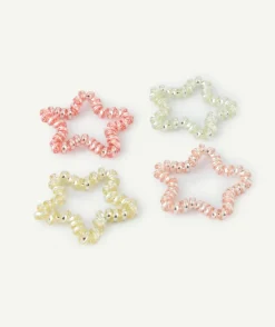 Lot élastiques cheveux fille étoiles pailletés