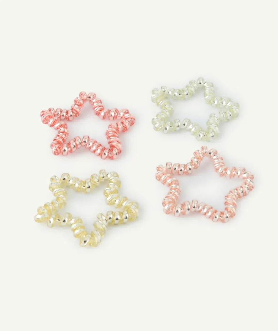 Lot élastiques cheveux fille étoiles pailletés