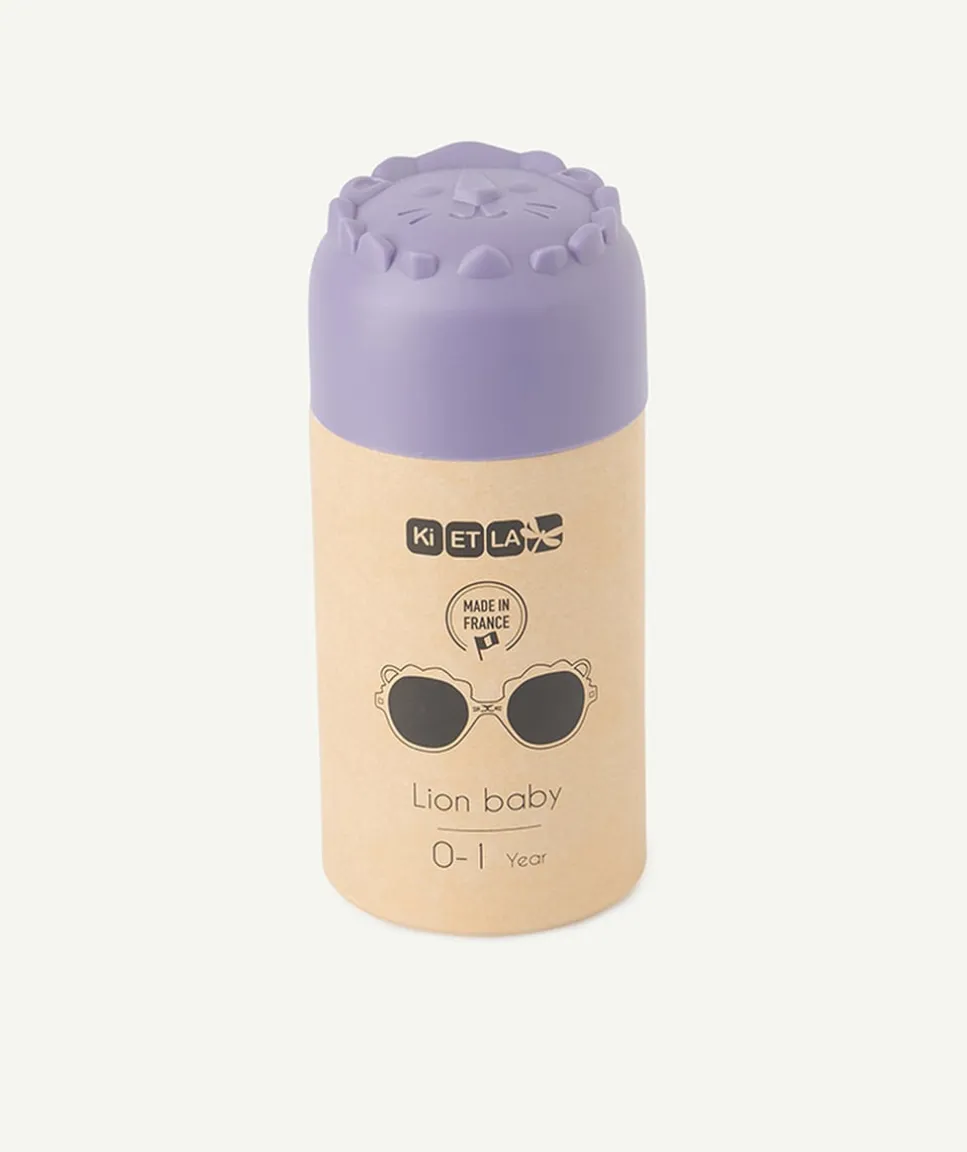Lunettes de soleil bébé fille lion violettes