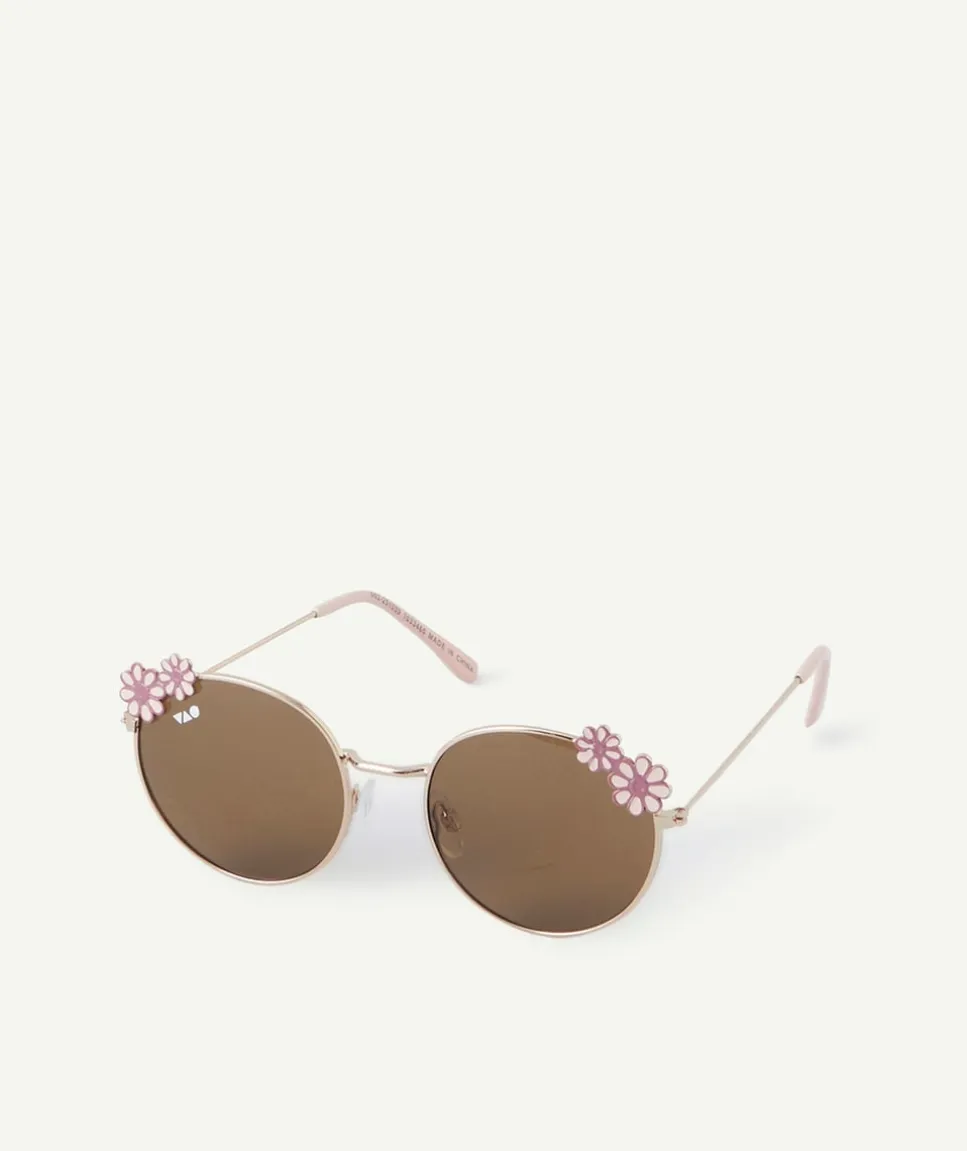 Lunettes de soleil fille avec fleurs