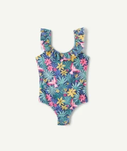 Maillot de bain fille imprimé fleuri