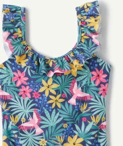 Maillot de bain fille imprimé fleuri