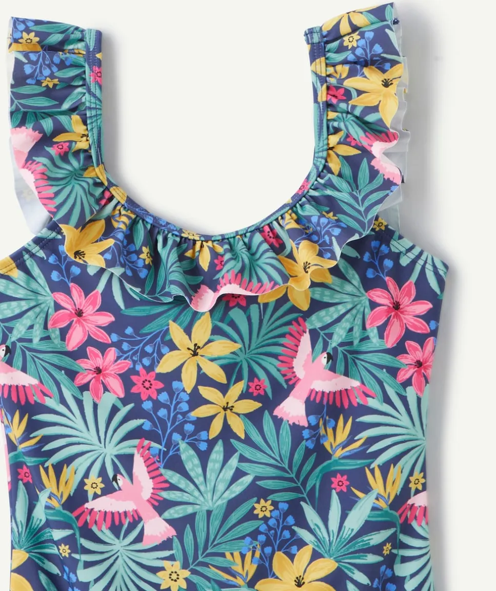 Maillot de bain fille imprimé fleuri